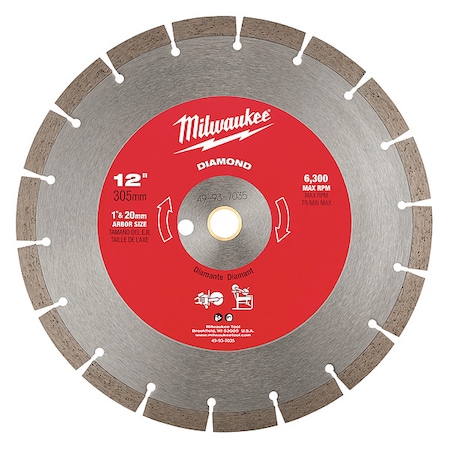 12 In. Diamond Segmented Masonry And Concrete Cutting Blade