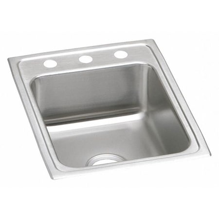 Sink, Drop-In Mount, 3 Hole, Lustrous Satin Finish