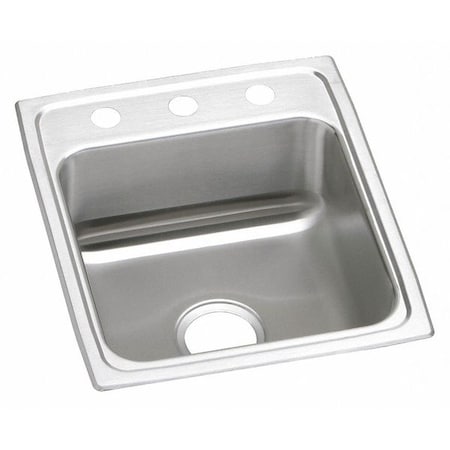 Sink, Drop-In Mount, 1 Hole, Lustrous Satin Finish