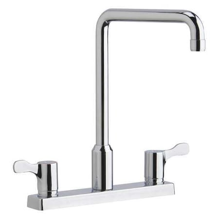 Lever Handle, 8 Mount, Residential / Commercial 3 Hole Faucet,Single Supply Inlet,13 Spout