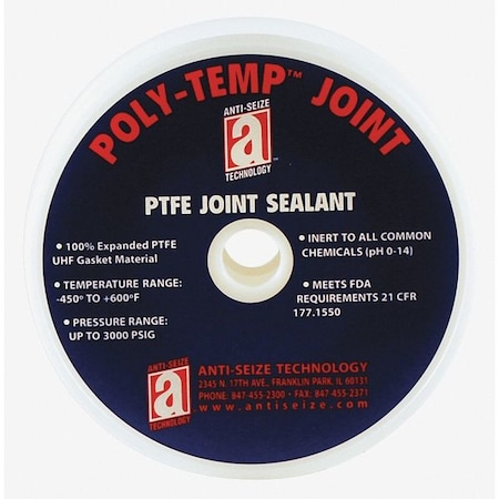 Joint Sealant, PTFE Gasket, 3/8X 250ft.