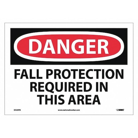 Danger Fall Protection Required In This Area Sign