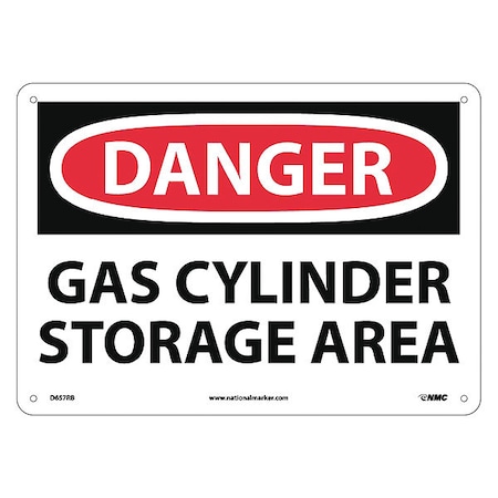 Danger Gas Cylinders Storage Area Sign, D657RB