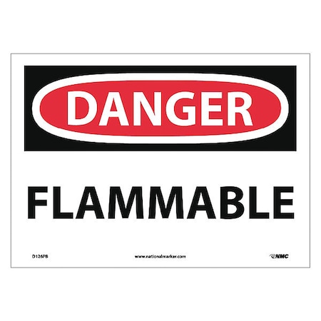 Danger Flammable Sign, D126PB