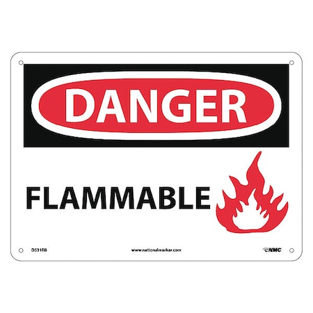 Danger Flammable Sign, D531RB