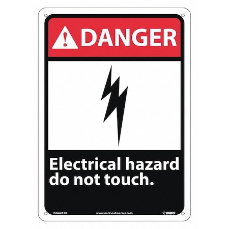 Danger Electrical Hazard Do Not Touch Sign, DGA41RB