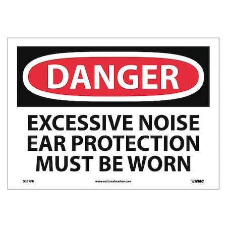 Danger Ear Protection Must Be Worn Sign