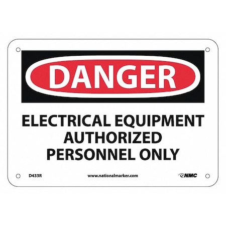 Danger Electrical Equipment Sign, D433R