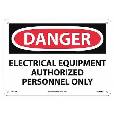 Danger Electrical Equipment Sign, D433RB