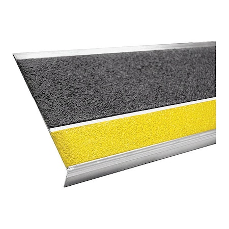 Step Tread,11X36,Aluminum,Yellow/Black