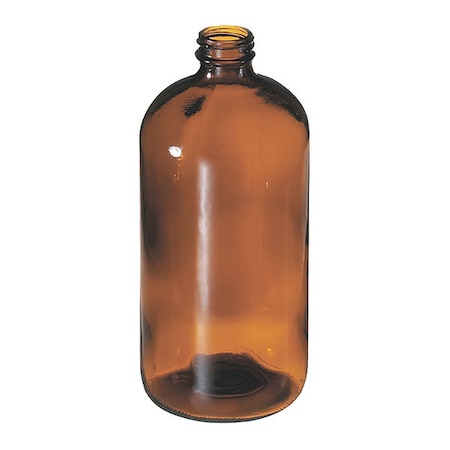 Boston Round Bottle,32 Oz.,PVC,Amber