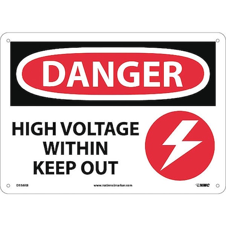 Danger High Voltage Within Keep Out Sign