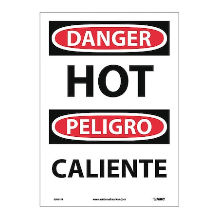 Danger Hot Sign - Bilingual, ESD51PB