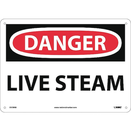 Danger Live Steam Sign, D578RB