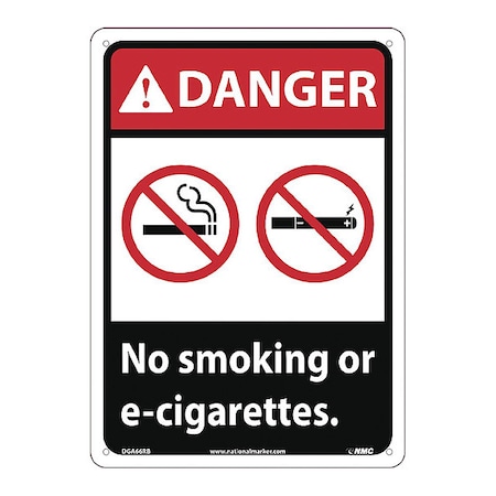 Danger No Smoking Or E-Cigarettes, DGA66RB
