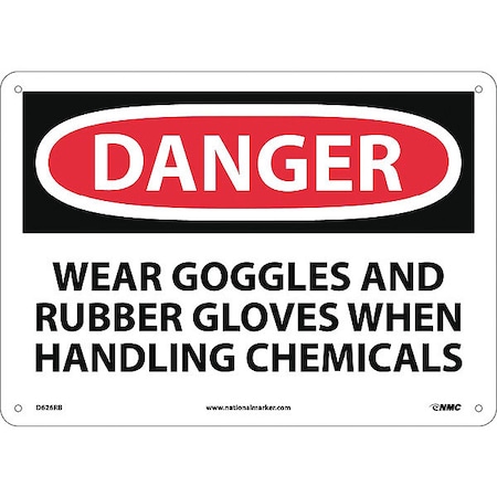 Danger Wear Ppe When Handling Chemicals Sign