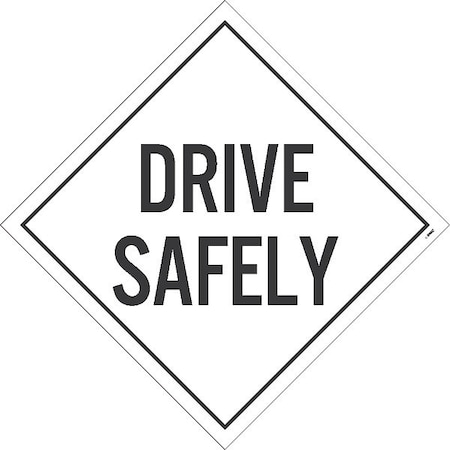 Drive Safety Dot Placard Sign, Pk50