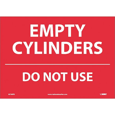 Empty Cylinders Do Not Use Sign, M746PB