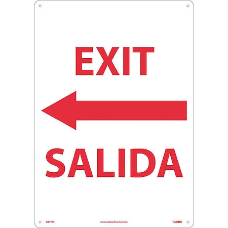 Exit Sign, English, Spanish