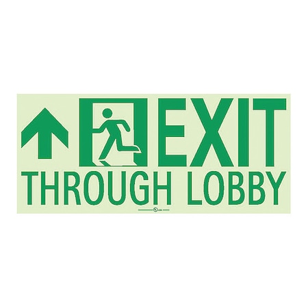 Exit Through Lobby Sign