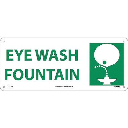 Eye Wash Fountain Sign, SA115R
