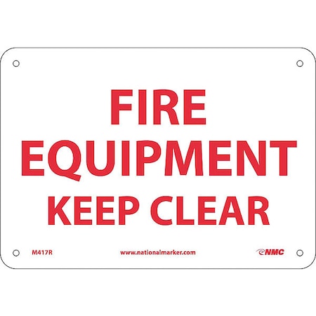 Fire Equipment Keep Clear Sign
