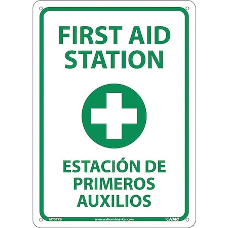 First Aid Station Sign - Bilingual, M737RB