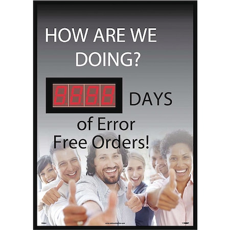 How Are We Doing Days Of Error Free Orders Scoreboard, DSB64