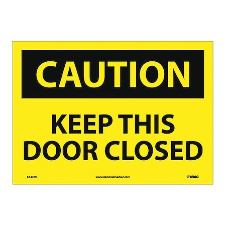 Keep This Door Closed Sign, C542PB