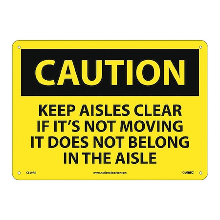 Keep Aisles Clear If Its Not.. Sign, C529RB