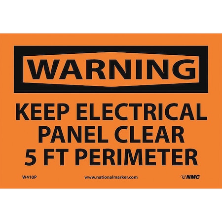 Keep Electrical Panel Clear 5Ft Sign, W410P