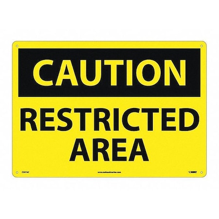Sign,Large Format Caution Restrictd Area, C597AC