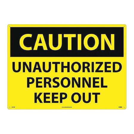 Large Format Caution Unauthorized Personnel Sign, C671RD