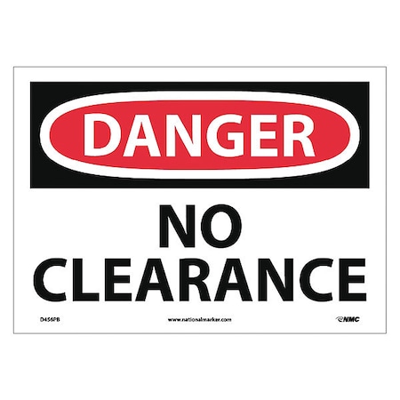 No Clearance Sign, D456PB