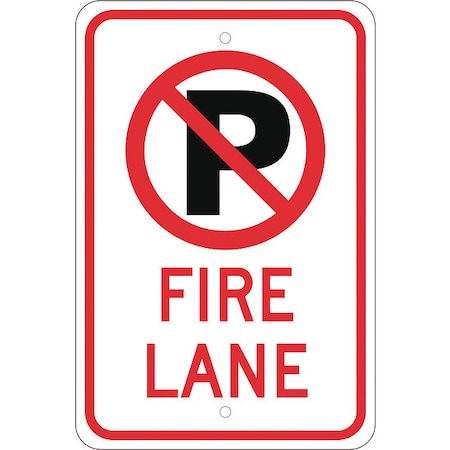 No Parking Graphic Fire Lane Sign