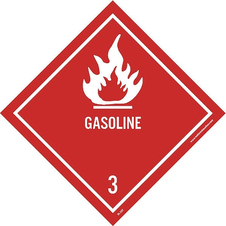 Gasoline Label