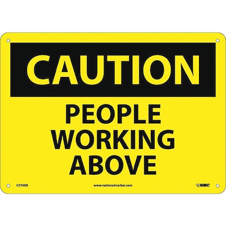 People Working Above Sign, C579RB