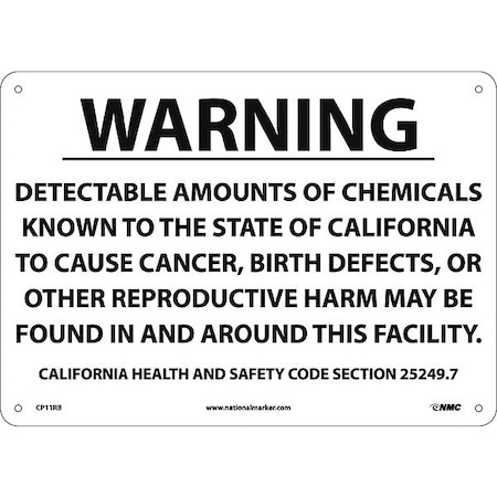 Warning Detectable Amounts Of California Proposition 65, CP11RB