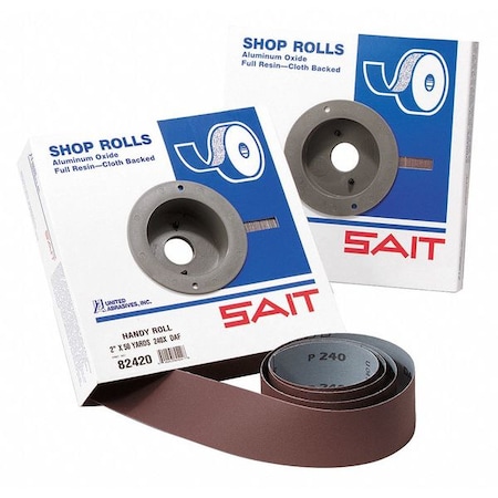SAIT 80815 EA-F Industrial Roll , 1 X 50 Yards, 80 Grit, 1-Pack