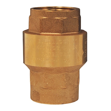 2 FNPT Brass Spring Loaded Check Valve