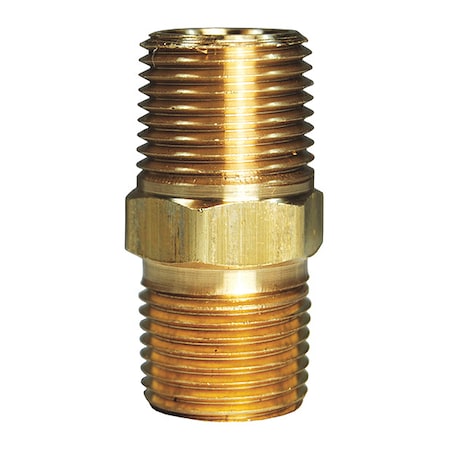 Brass Dryseal Nipple, MNPTF X MNPTF, 1 Pipe Size