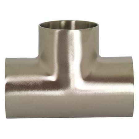 Polished Short Weld Tee 304SS,2