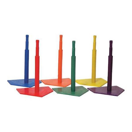 Deluxe Color Batting Tee Set,Clrs,PK6