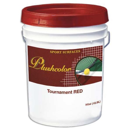 5 Gal. Surface Coating,Plushcolor,Red,5 Gal., Red, Water Base