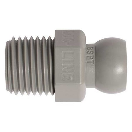 BSPT Connector, Gray, 1/4, PK50