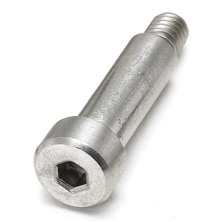 Shoulder Screw, #10-32 Thr Sz, 0.25 In Thr Lg, 1/8 In Shoulder Lg, Stainless Steel
