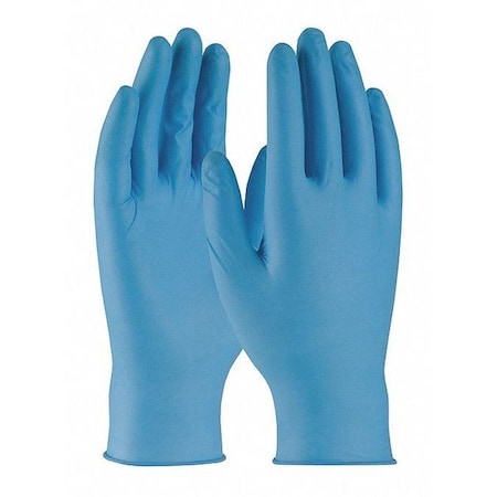 Disposable Gloves, Nitrile, Powder Free, Blue, S, 50 PK