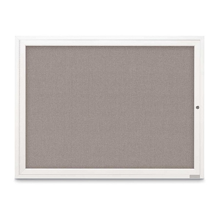 Corkboard,Fabric,Wht/Prl,1 Door,48x36