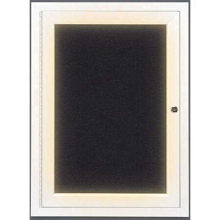 Corkboard,Lighted,Wht,Rubber,1 Dr,18x24