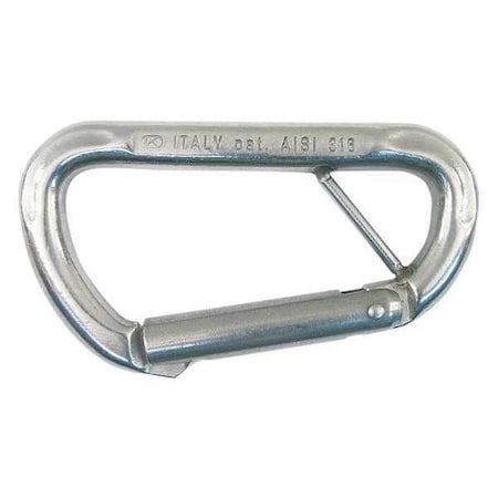 Snap Hook, SS, D Shape, With Bar, 3